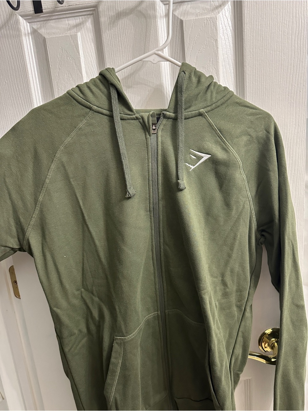 Gymshark Olive Green Zip-Up Hoodie Men’s